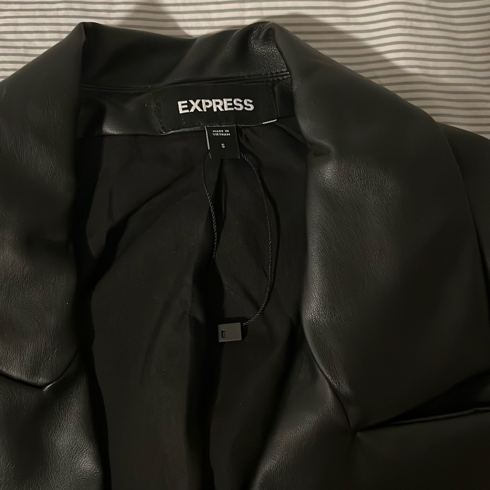 NWOT Express faux leather blazer - Picture 3 of 3